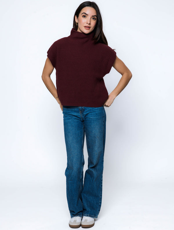 Shawna-Sleeveless Funnel Neck