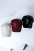 Classic-Faux Leather Baseball Cap-3pk