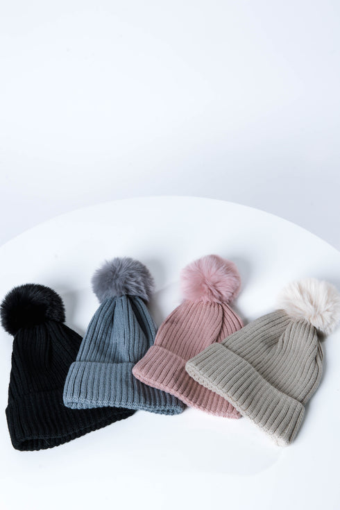 Apres-Knit Pom Beanie
