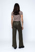 Cora-Faux Leather Wide Leg Pant