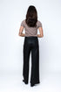 Cora-Faux Leather Wide Leg Pant