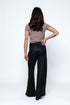 Cora-Faux Leather Wide Leg Pant