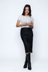 Erin SAMPLE-Faux Leather Midi Skirt