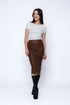 Erin SAMPLE-Faux Leather Midi Skirt