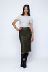 Erin SAMPLE-Faux Leather Midi Skirt