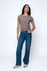 Sarah-Envelope Neck Tee