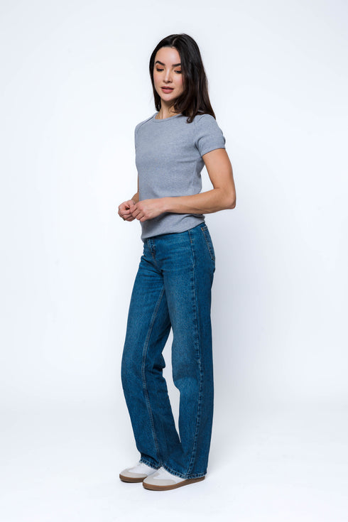 Sarah-Envelope Neck Tee