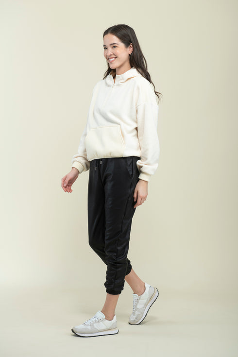 Quinn-Fleecy Half Zip Pullover