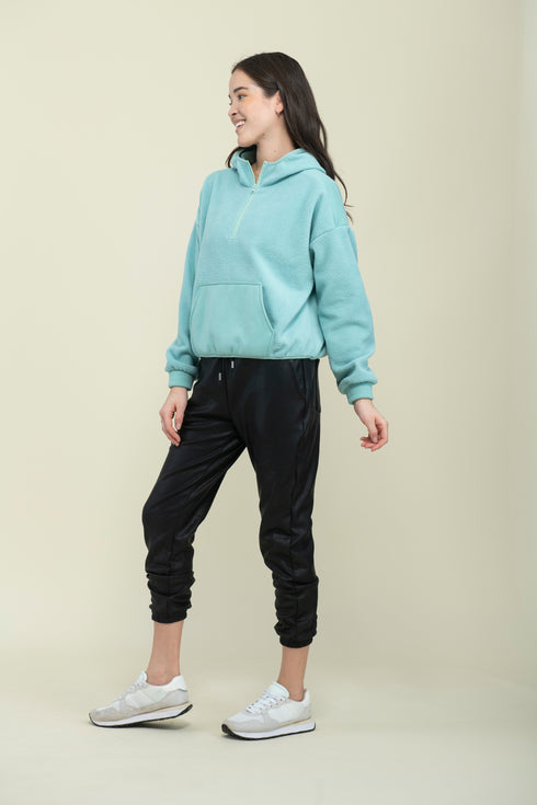 Quinn-Fleecy Half Zip Pullover