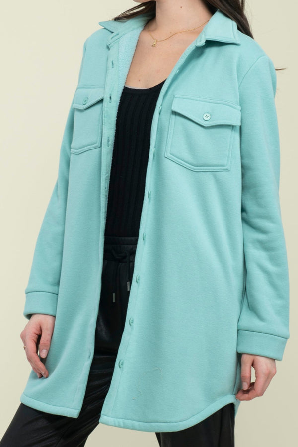 Jackie-Cozy Fleece Button-Up