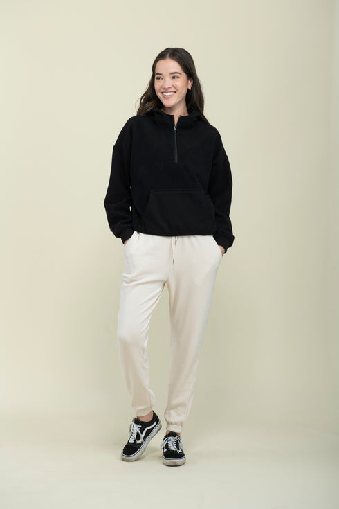 Quinn-Fleecy Half Zip Pullover