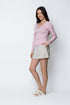 Lily SAMPLE-Lace Trim Mini Rib Tee