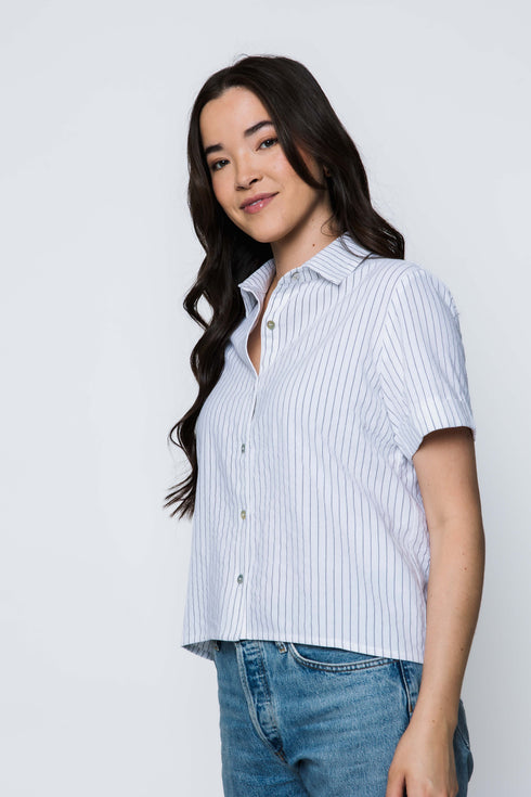 Nina-Short Sleeve Button-up