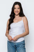 Alicia SAMPLE-Lace Trim Mini Rib Cami
