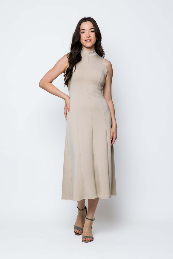 Laura SAMPLE - Funnel Neck Midi Dress