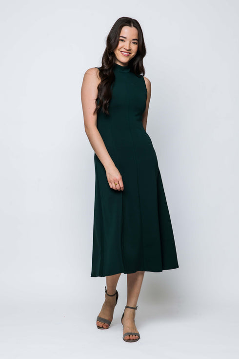 Laura SAMPLE - Funnel Neck Midi Dress