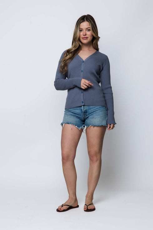 Kristin-Soft Rib Cardigan