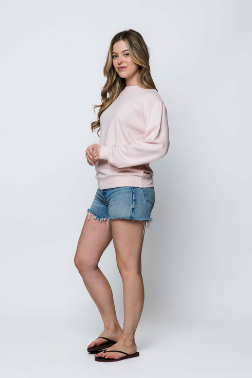 Jenna SAMPLE-Luxe Fleece Crew Sweatshirt