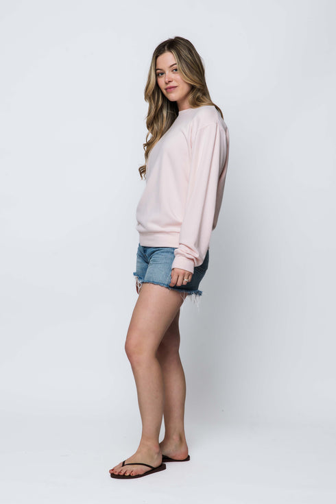 Jenna-Luxe Fleece Crew Sweatshirt