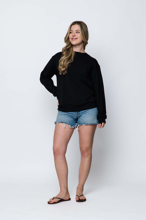 Jenna-Luxe Fleece Crew Sweatshirt