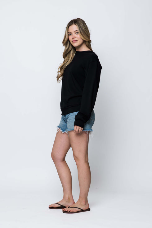 Jenna-Luxe Fleece Crew Sweatshirt