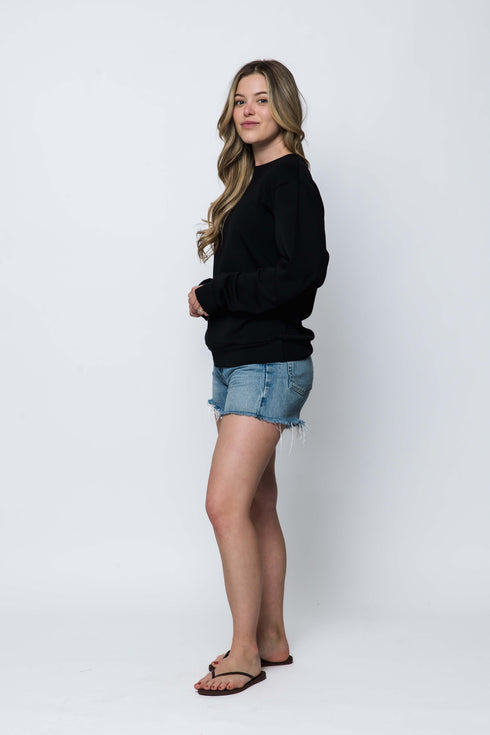 Jenna-Luxe Fleece Crew Sweatshirt
