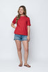 Jill-Luxe Fleece Cuffed Tee
