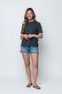 Jill-Luxe Fleece Cuffed Tee