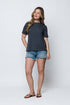 Jill-Luxe Fleece Cuffed Tee