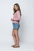 Janie-Tissue Knit V-Neck