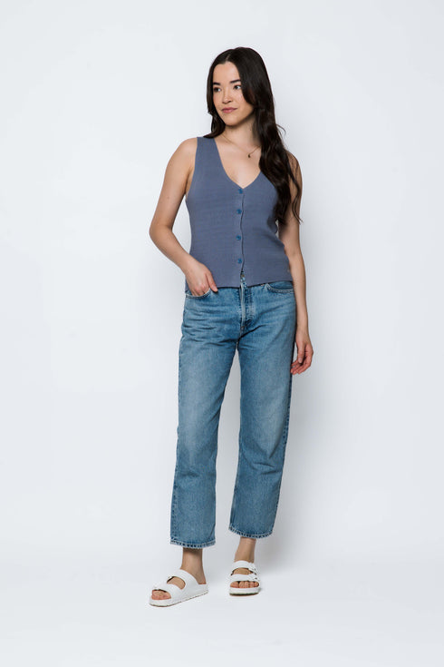 Ava SAMPLE-Soft Rib Sweater Vest