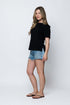 Jill-Luxe Fleece Cuffed Tee