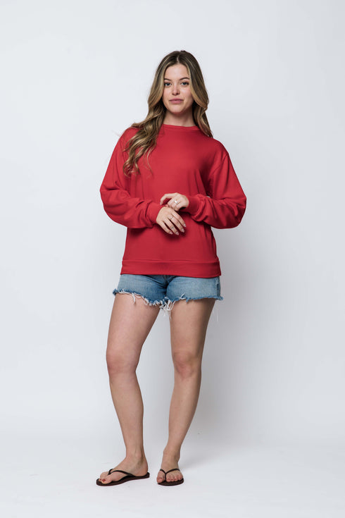 Jenna-Luxe Fleece Crew Sweatshirt