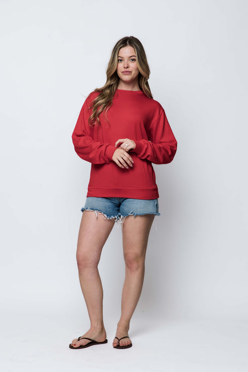 Jenna SAMPLE-Luxe Fleece Crew Sweatshirt
