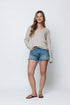 Janie-Tissue Knit V-Neck
