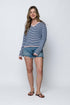 Janie-Tissue Knit V-Neck