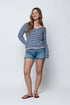Janie-Tissue Knit V-Neck