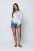 Lily SAMPLE-Lace Trim Mini Rib Tee