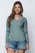 Lily SAMPLE-Lace Trim Mini Rib Tee