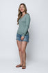 Lily SAMPLE-Lace Trim Mini Rib Tee