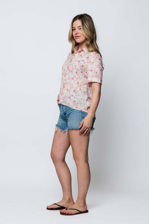 Nina-Short Sleeve Button-up