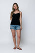 Alicia SAMPLE-Lace Trim Mini Rib Cami