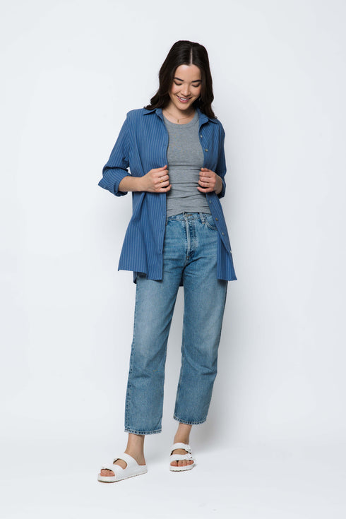 Noa-Long Button-Up Shirt