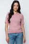 Cally-Cabled Tissue Knit Crew