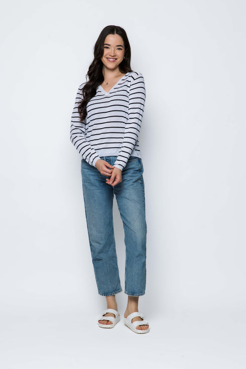 Janie-Tissue Knit V-Neck