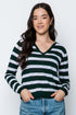 Janie-Tissue Knit V-Neck