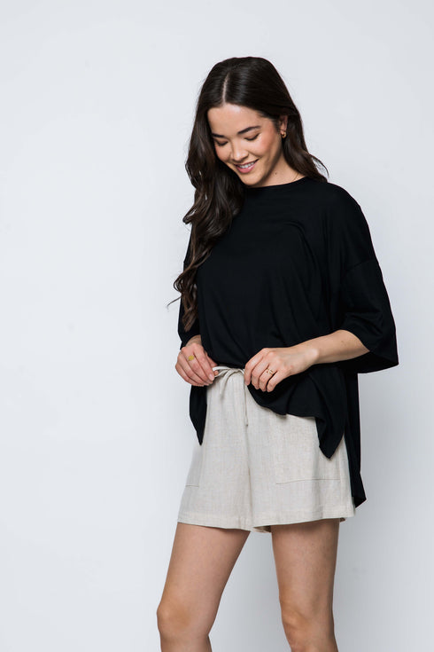 Serena SAMPLE-Mini Rib Oversize Tee
