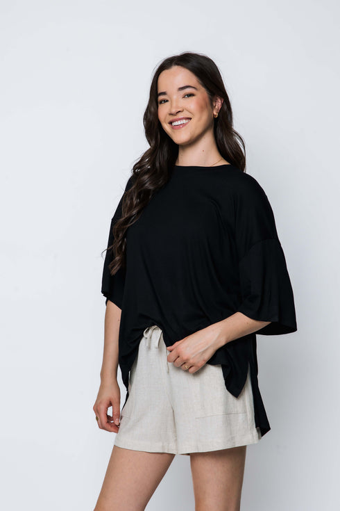 Serena SAMPLE-Mini Rib Oversize Tee