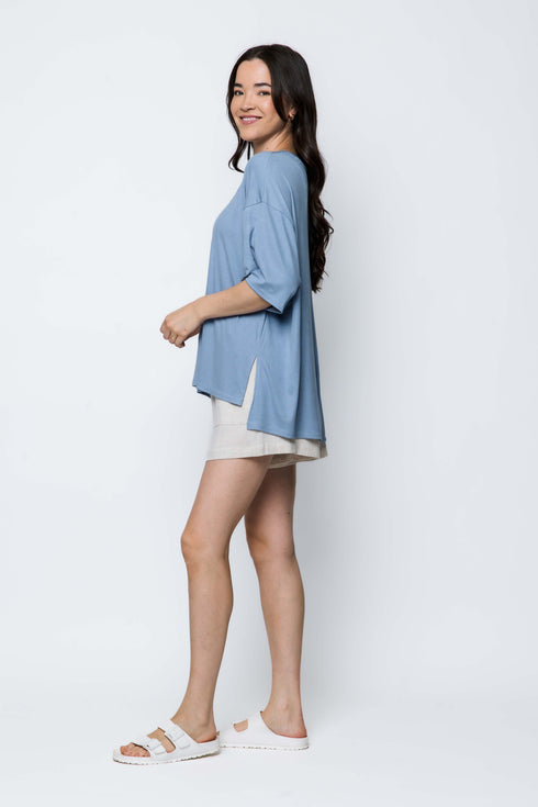 Serena SAMPLE-Mini Rib Oversize Tee