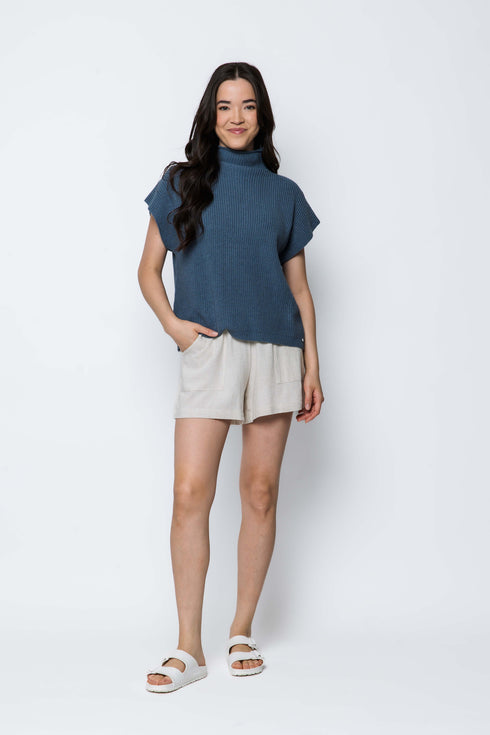 Shawna-Sleeveless Funnel Neck